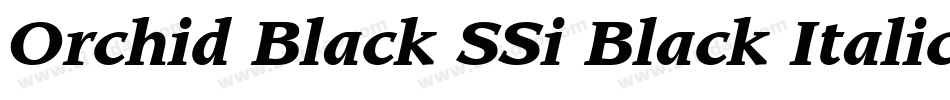 Orchid Black SSi Black Italic字体转换